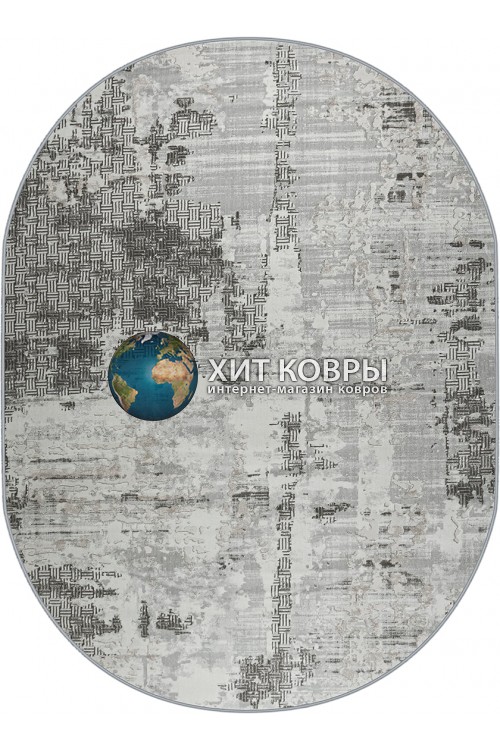 Российский ковер Rimma Lux 36874 Серый овал